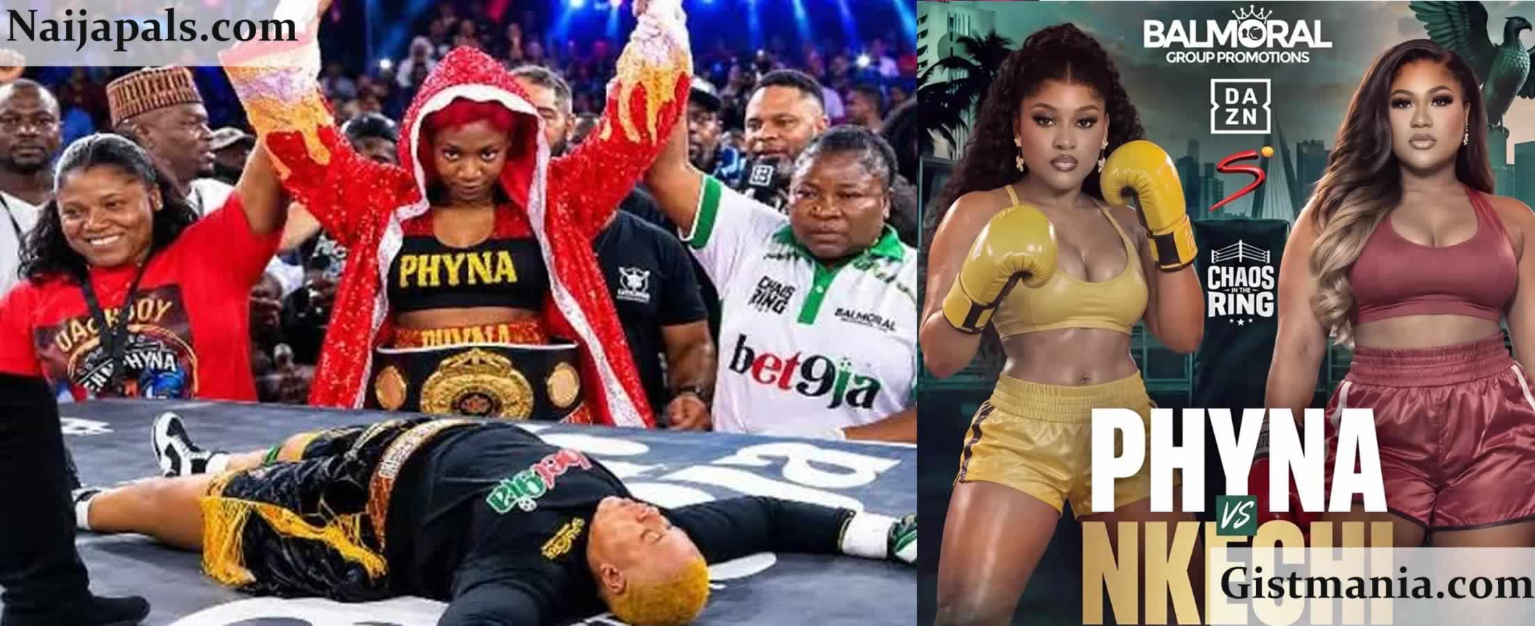 Phyna Defeats Nkechi Blessing As Carter Efe Beats Speed Darlington in Celebrity Boxing Showdowns (Videos)