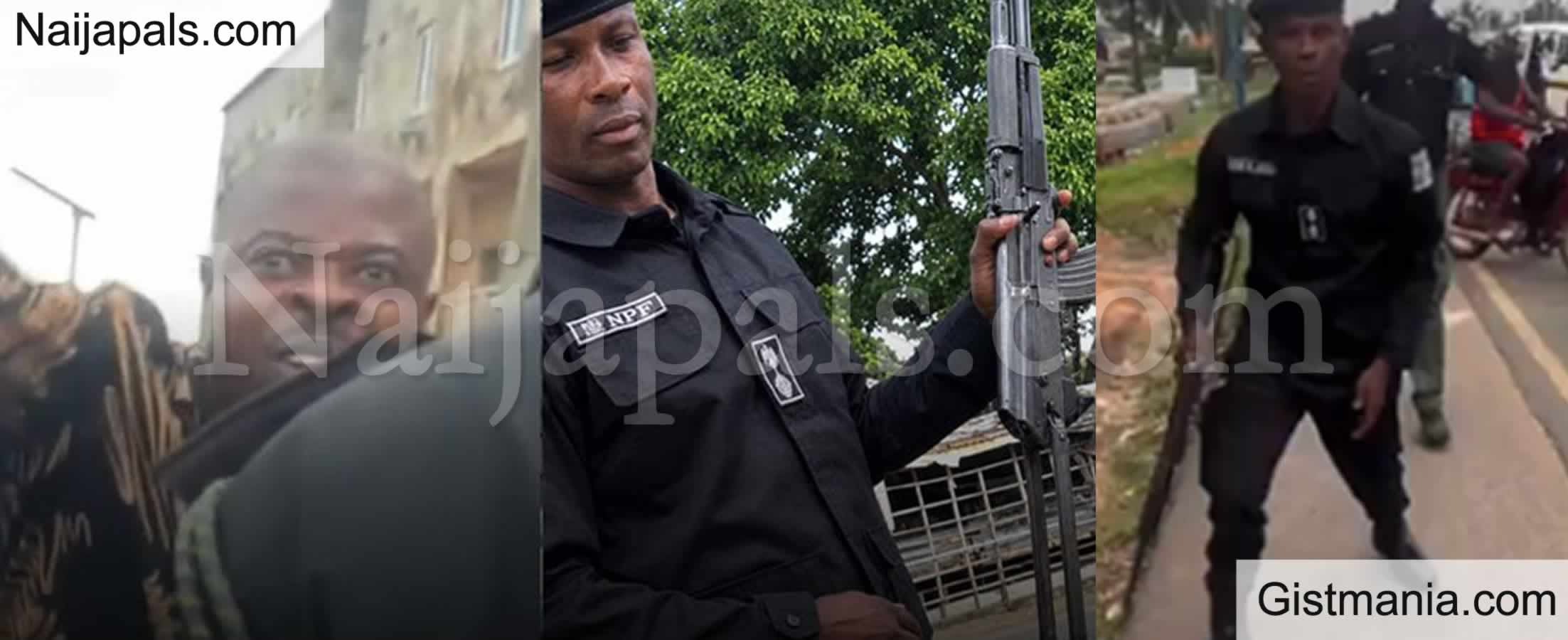 Moment Police Officer Moves to Shoot Man, Breaks His Phone For Refusing Their Request in Imo