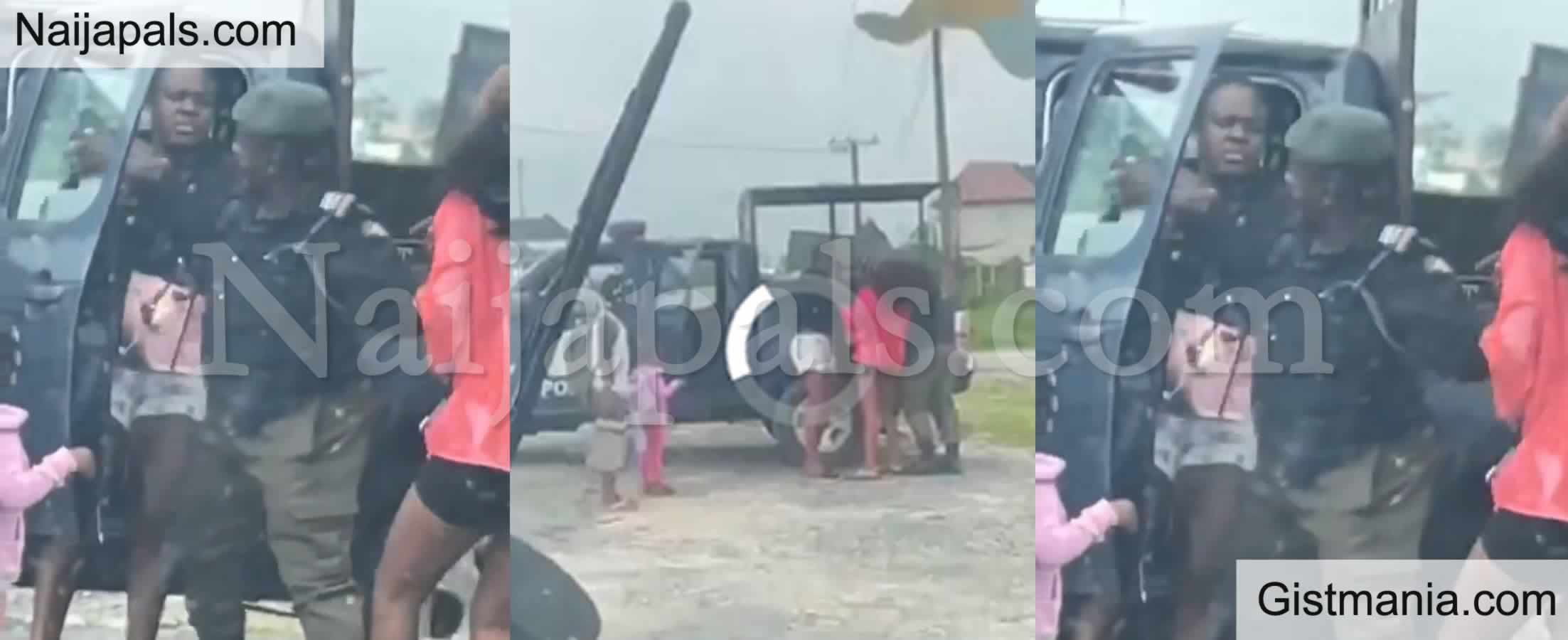 Dramatic Moment Police Officer Tried to Arrest Lady For Indecent Dressing in Delta (VID)