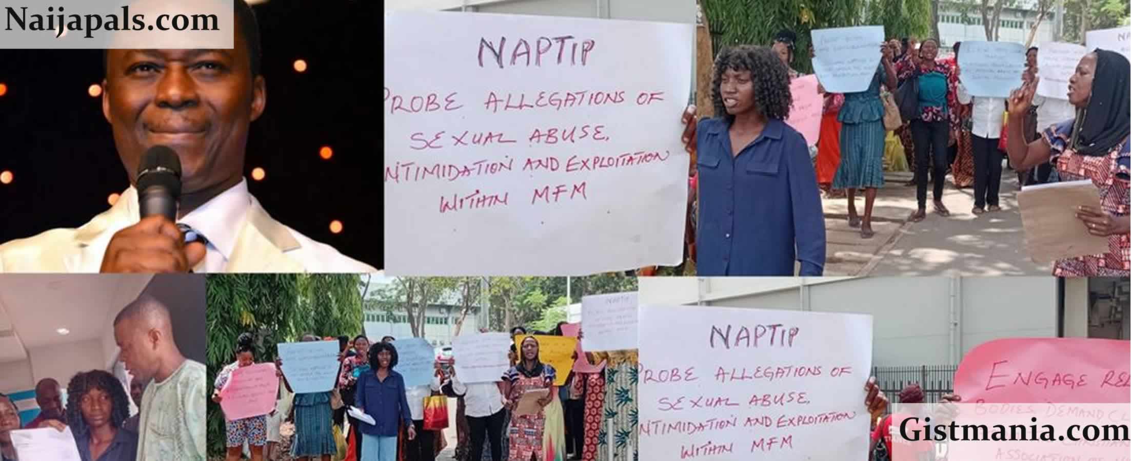 Protest Erupts At NAPTIP Office As Concerned Mothers Demand Probe Of MFM’s Dr. Daniel Olukoya