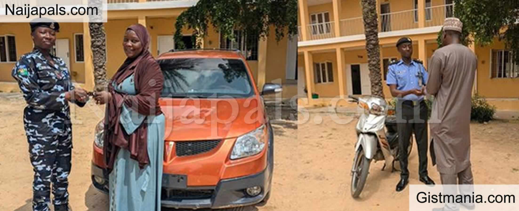 Kano Police Return Recovered Car and Motorcycle to Their Owners