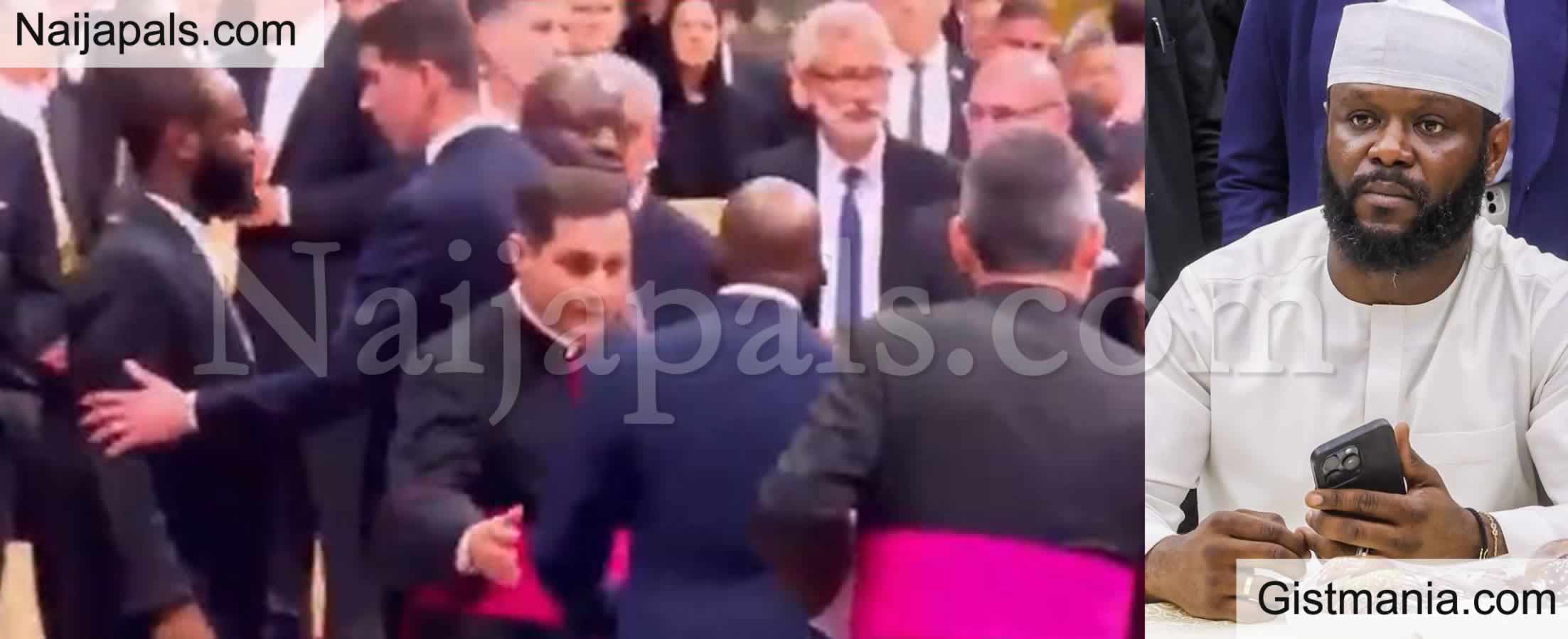 Seyi Tinubu Reacts to Report That He Was Stopped From Shaking The Pope at His Inauguration
