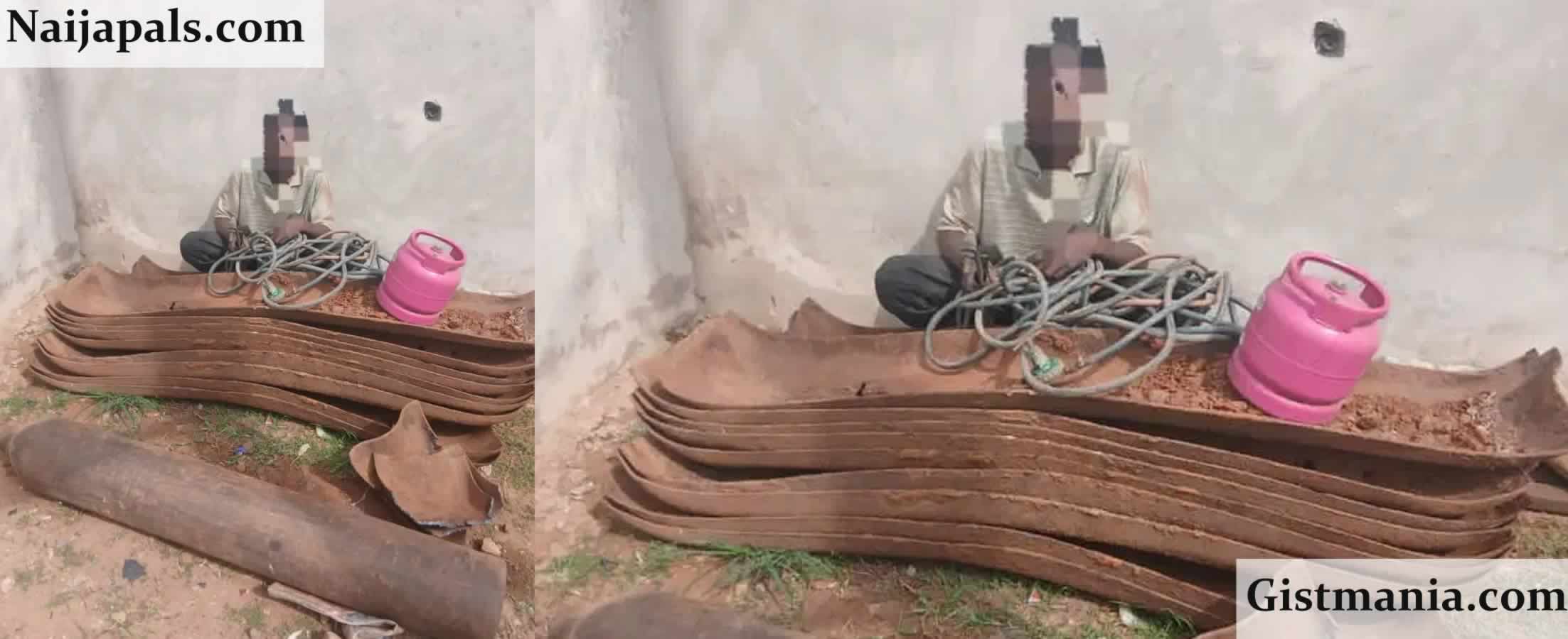 Ogun Police Arrest Shobande Taofeek Over Railway Vandalism, Recover 16 Iron Rods