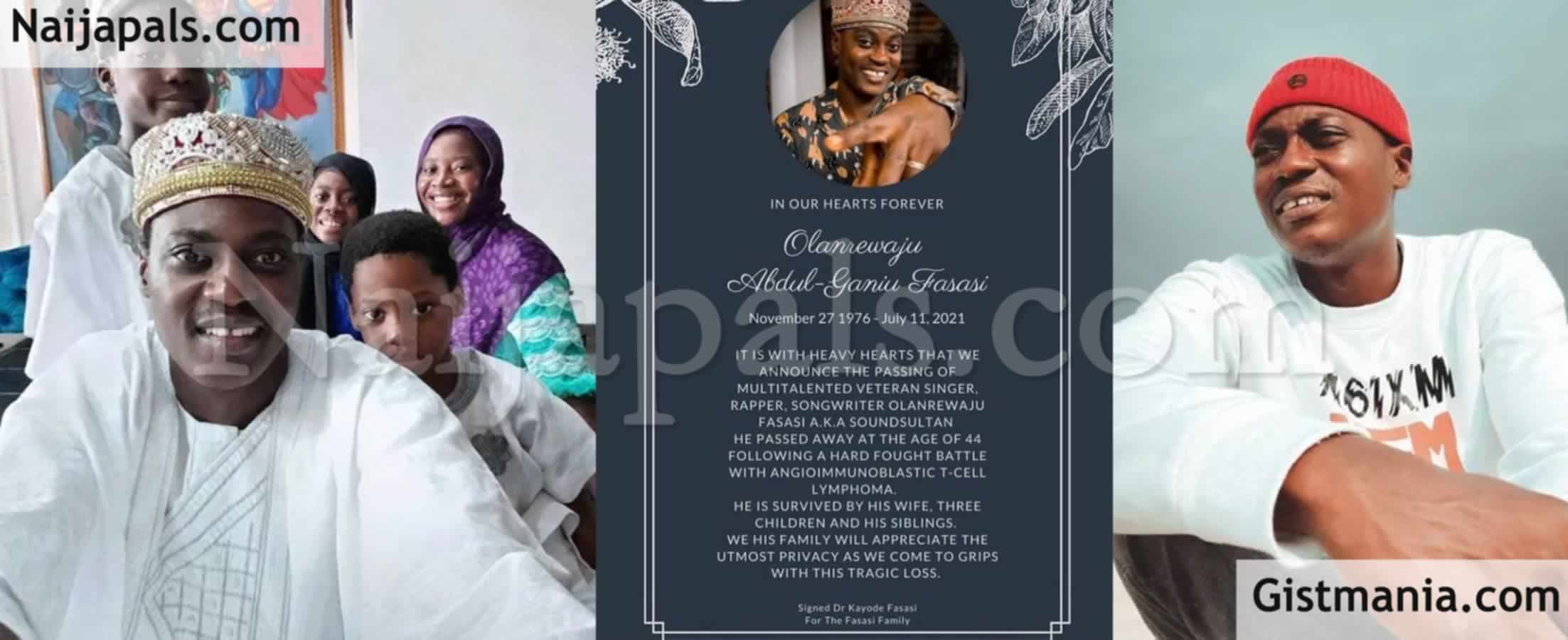 Late Nigerian Singer, Sound Sultan Remembered Four Years After His Demise