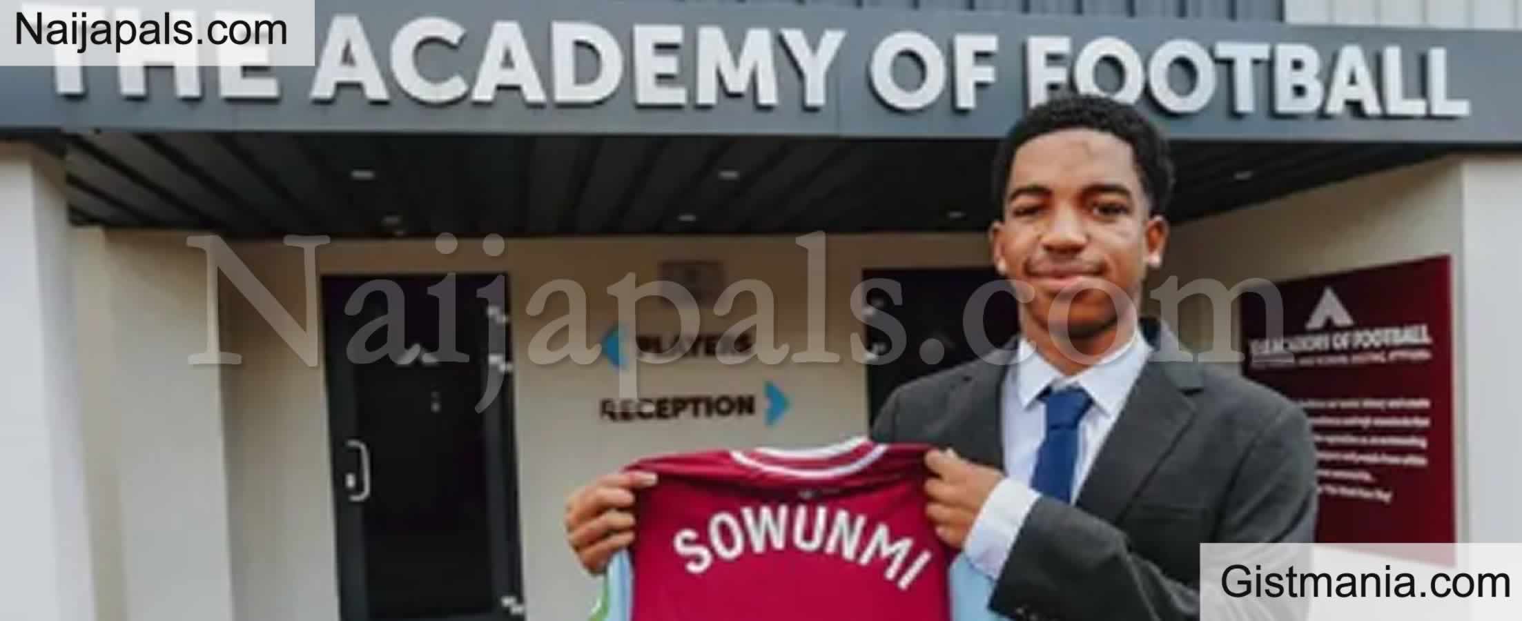 Nigerian Forward Elisha Sowunmi Signs First Professional Contract With West Ham