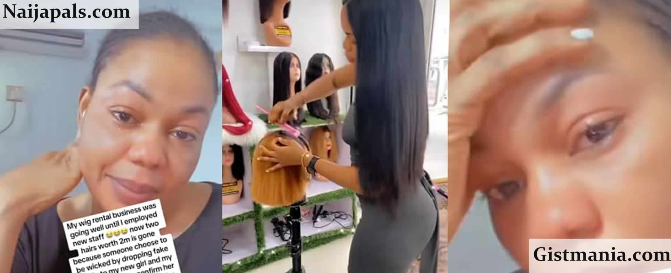 Hair Vendor Laments Loss After Sales Rep Rents Out ₦2 Million Wig For ₦50k (Videos)