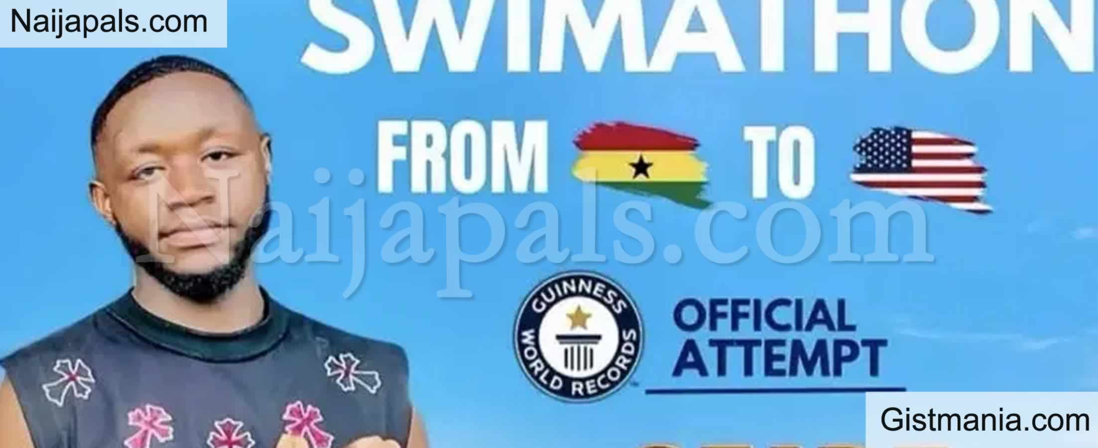Ghanaian Man, Dauda Seidu  Shocks Many As He Is Set To Swim From Ghana To US In GWR Attempt