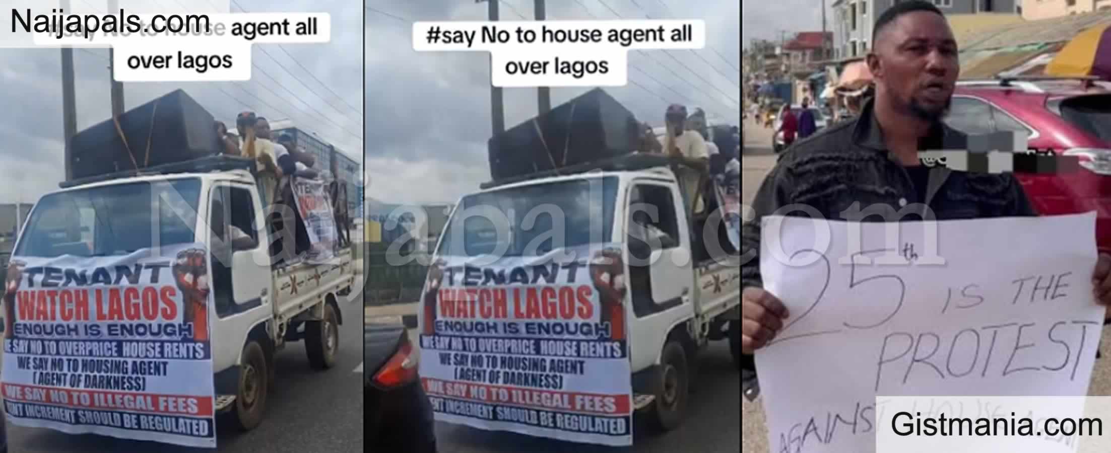 VIDEO: Lagos Residents Protest Over Exorbitant Rent Hike by Real Estate Agents