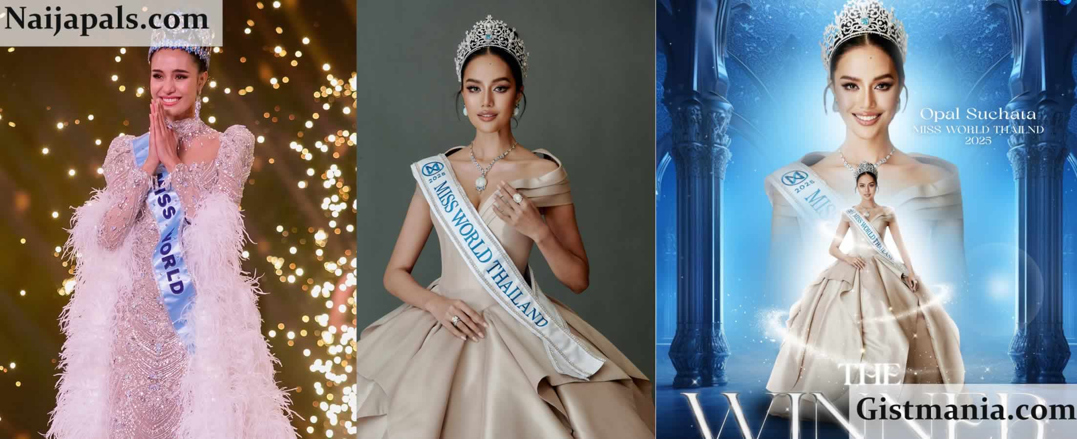 Thailand’s Opal Suchata Wins Miss World 2025 Crown, Ethiopia’s Hasset Dereje Emerges As Runner-up In Spectacular Finale (Photos + Video)