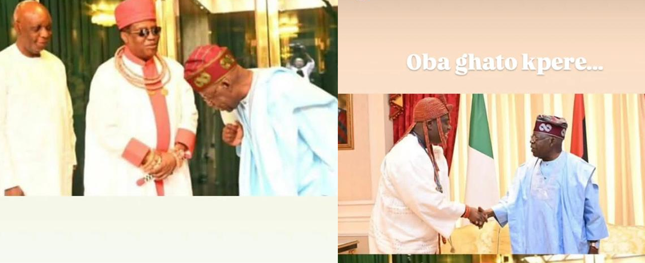 Compare And Contrast! How Tinubu Greeted Ooni Of Ife And Oba Of Benin - Israel DMW