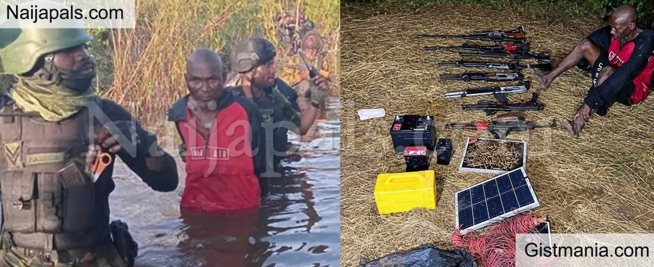 PHOTOS: Army Storms Terrorist Hideout in Anambra, Recovers AK-47 Rifles, Bomb-Making Materials