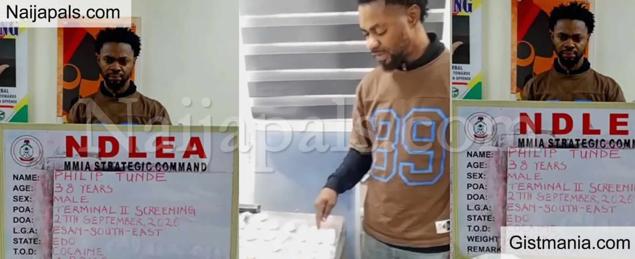 NDLEA Intercepts Italy-bound Nigerian Businessman, Tunde Philips With Drugs Hidden in Shoes