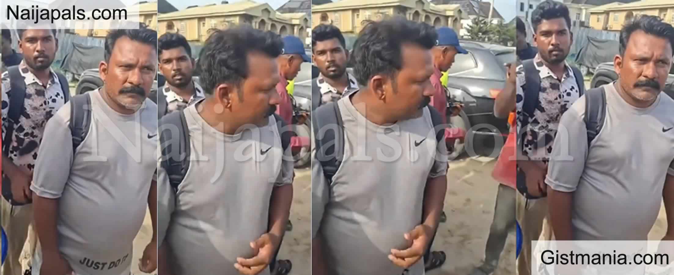 Moment Indian Phone Sellers Were Accosted for Selling Faulty Phones in Lagos (Video)