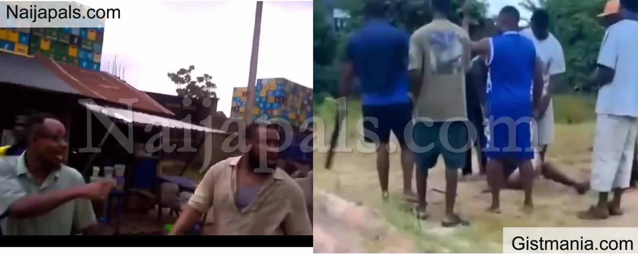 VIDEO: 2 Men Confronted by Youths While Attempting to Bury Body of a Little Girl in Delta State