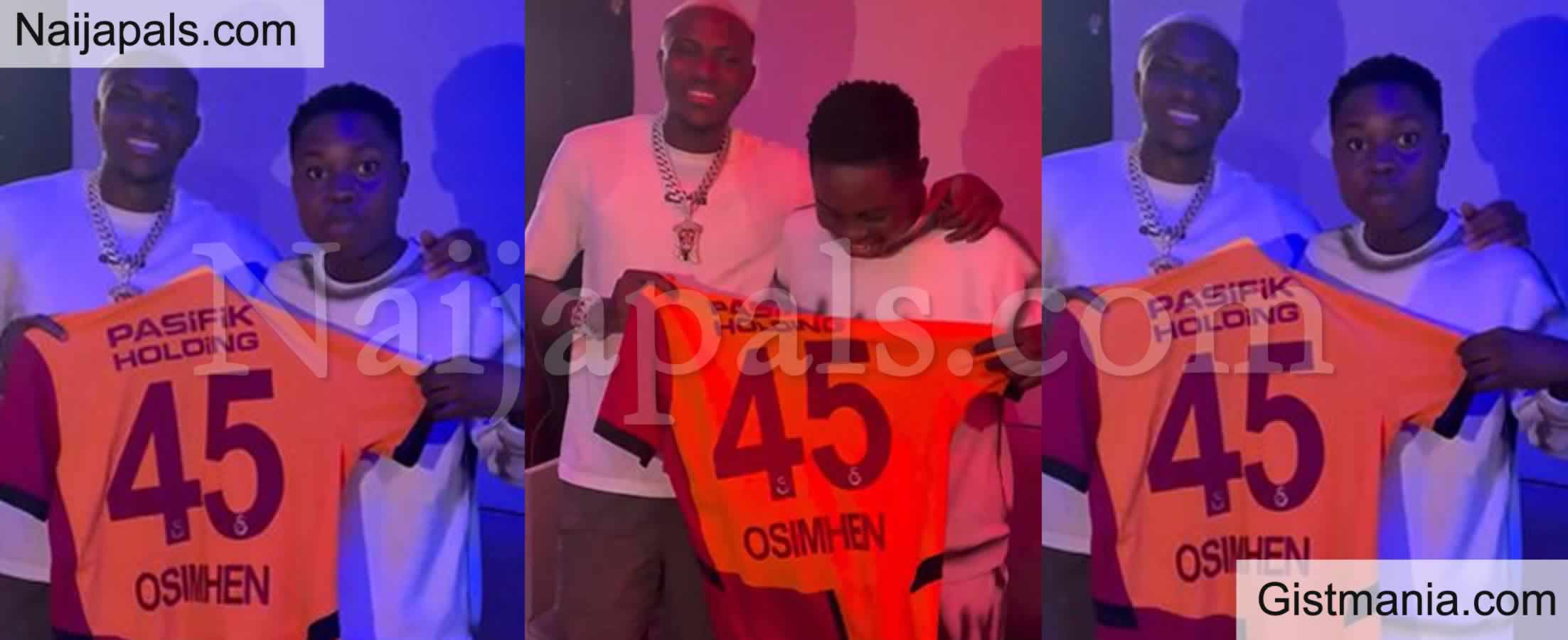 Moment Super Eagle&#039;s Star, Victor Osimhen Gifted Tiktoker, Peller His Jersey (Video)
