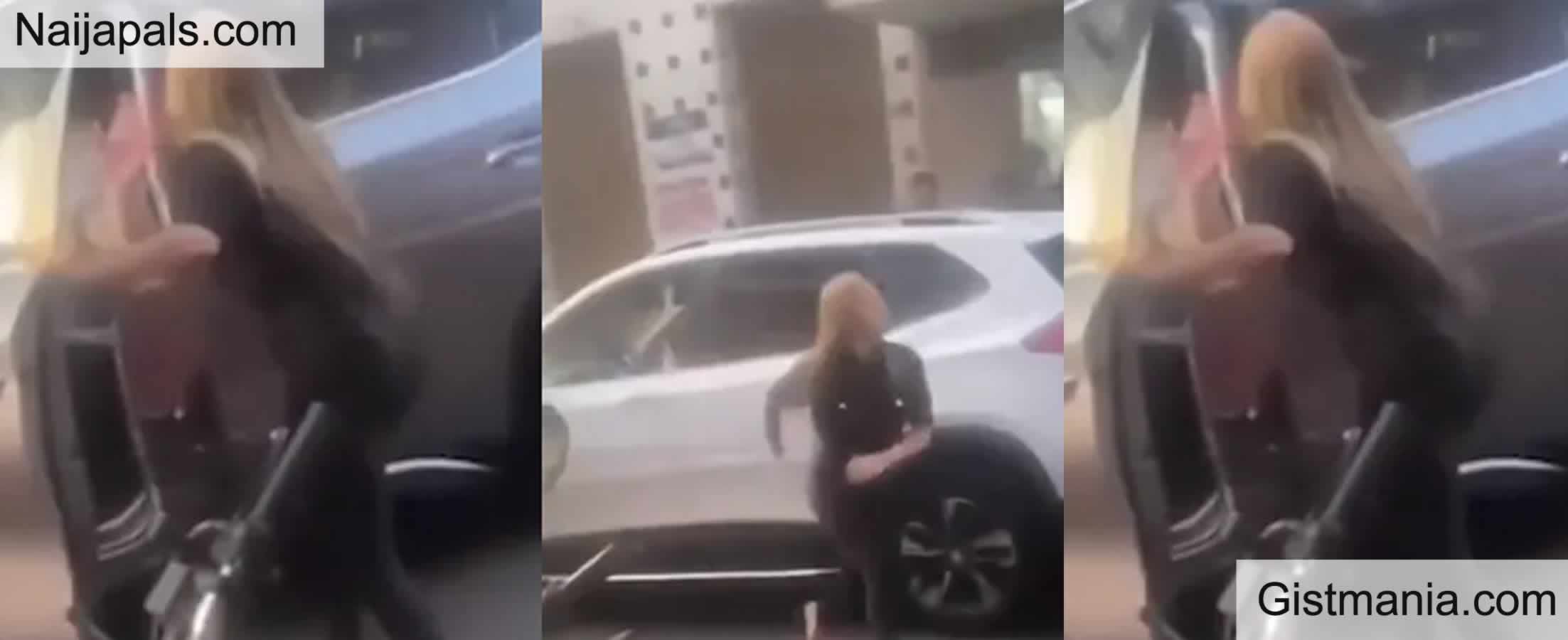 Moment Wife Catches Cheating Husband Outside Hotel & Causes Scene That Led To Him Getting Fired From His Job