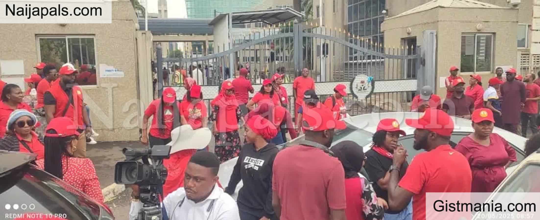 Workers Protest At Finance Ministry In Abuja Over Unpaid Allowances