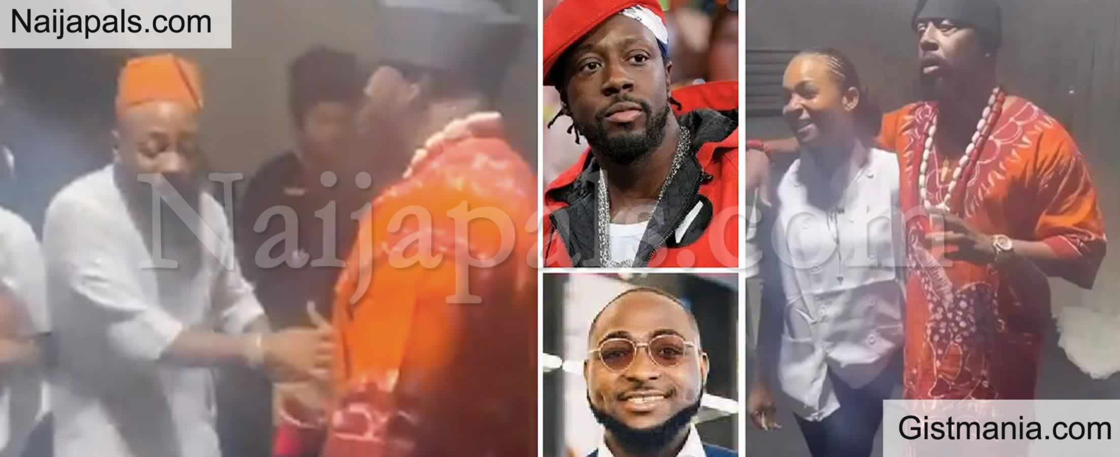 The Look on Veteran Singer, Wyclef Jean&#039;s Face as He Greets Davido at Abuja Event (Video)